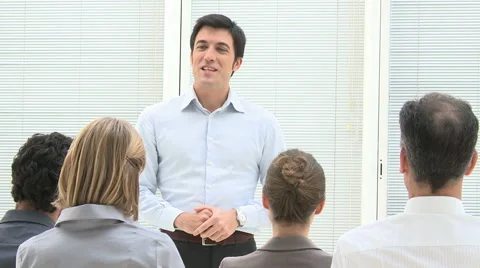 Question time at presentation Video stock 51551648