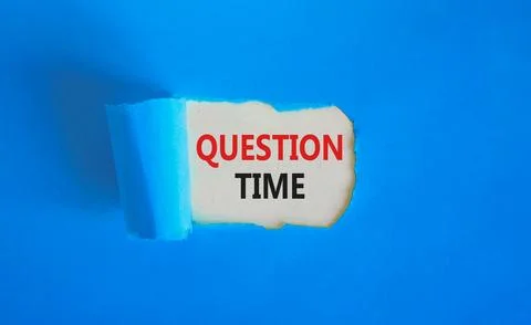 Question time symbol. Concept words Question time on beautiful white paper... Stock Photos