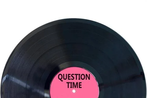Question time symbol. Concept words Question time on beautiful purple and bla Stock Photos