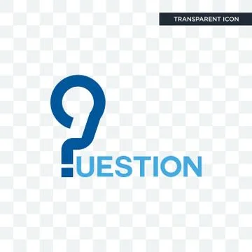 Question vector icon isolated on transparent background, question logo design Stock Illustration