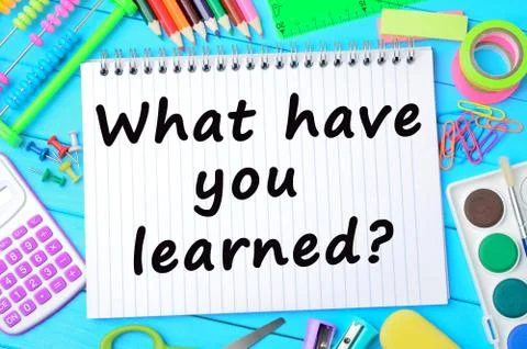 Question What have you learned Stock Photos