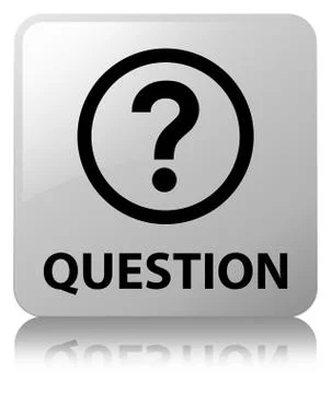 Question white square button Stock Illustration