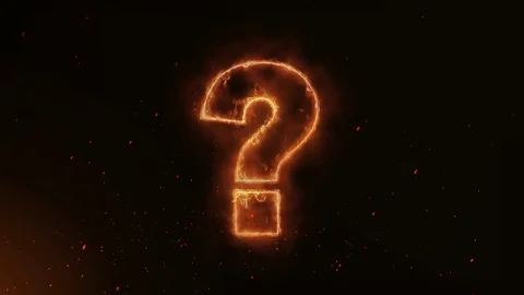 Question Word Burning Realistic Fire Fla... | Stock Video | Pond5