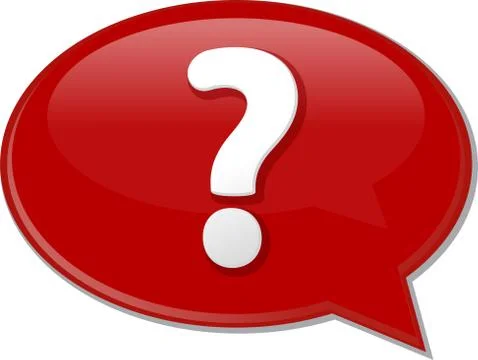 Question word speech bubble illustration Illustrazione stock