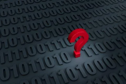 Questioning Computer Data Stock Illustration