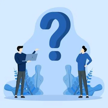 Questioning in meeting workplace talking professional teamwork Stock Illustration