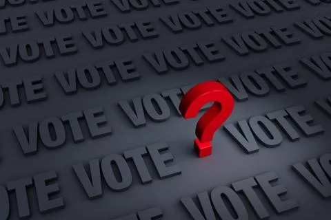 Questioning the vote Stock Illustration