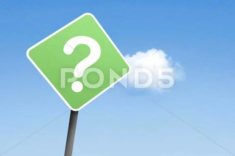 Questionmark on sign Stock Illustration