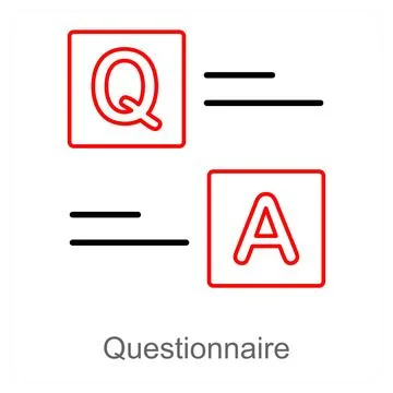 Questionnaire and query icon concept Stock Illustration