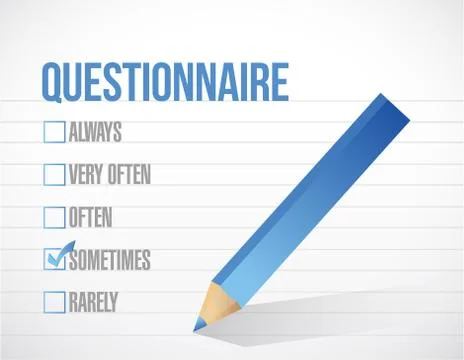 Questionnaire check tick mark selection 스톡 일러스트