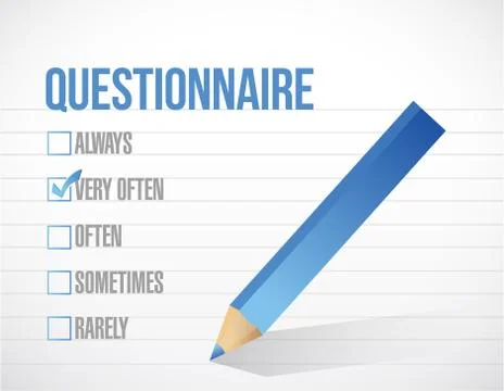 Questionnaire check tick mark selection 스톡 일러스트