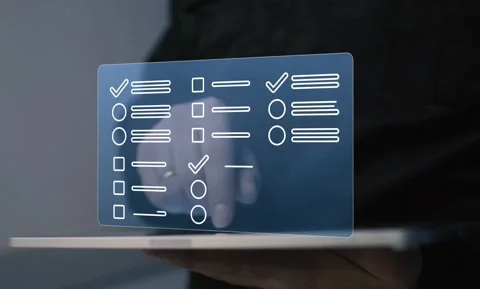 Questionnaire with checkboxes, Stock Footage 280198377