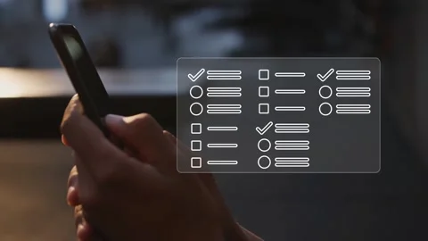 Questionnaire with checkboxes, Stock Footage 280198387