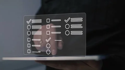 Questionnaire with checkboxes, Stock Footage 280198391
