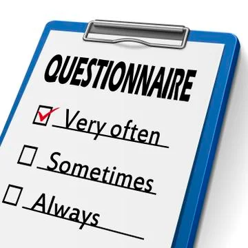 Questionnaire clipboard Stock Illustration