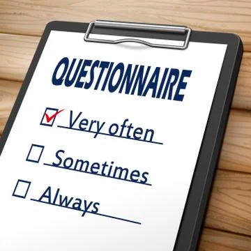 Questionnaire clipboard image Stock Illustration