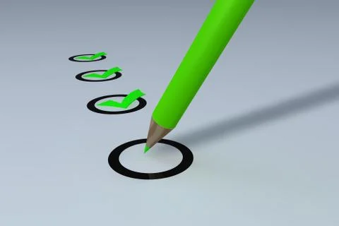 Questionnaire close-up Stock Illustration