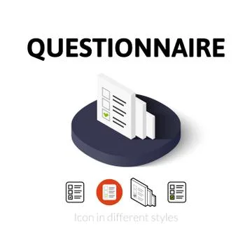 Questionnaire icon in different style Stock Illustration