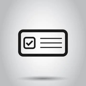 Questionnaire icon in flat style. Online survey vector illustration on isolat Stock Illustration