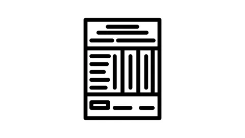Questionnaire list line icon animation Stock Footage 326759129