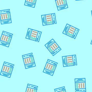 Questionnaire list vector seamless pattern 스톡 일러스트