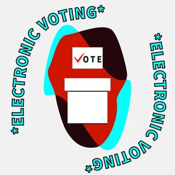 Questionnaire or ballot dropped into ballot box Stock Illustration