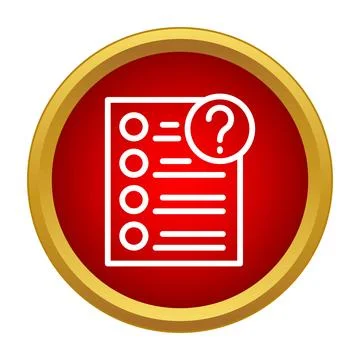 Questionnaire with question mark icon for help Stock Illustration