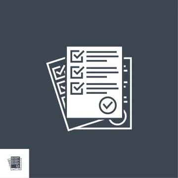 Questionnaire related vector glyph icon. Illustrazione stock