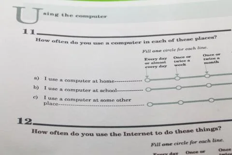 Questionnaire Research for Education. Stock Photos