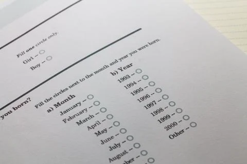 Questionnaire Research for Education. Stock Photos
