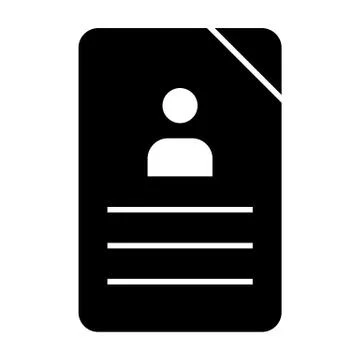 Questionnaire solid icon. Document vector illustration isolated on white. Form Illustrazione stock