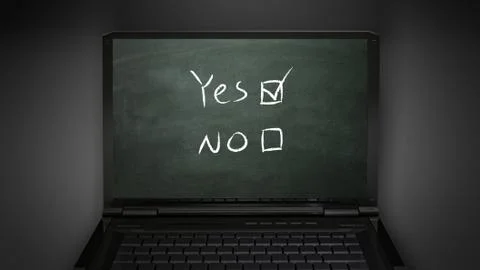 Questionnaire yes box Stock Illustration