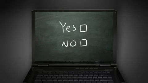 Questionnaire yes no box Stock Illustration