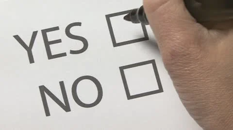 Questionnaire, "yes" or "no" a question Stock Footage 22302552