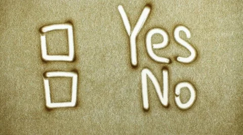 Questionnaire, "yes" or "no" a question Stock Footage 22325139