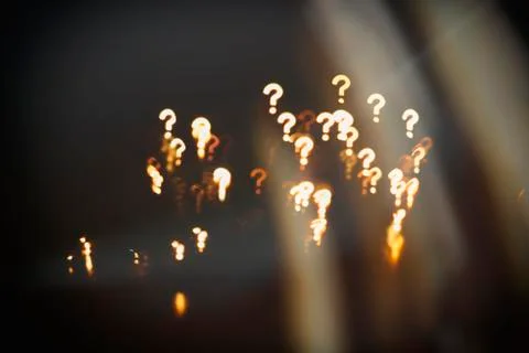 Questions abstract blur background Stock Photos