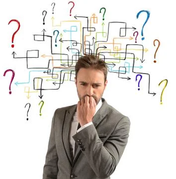 Questions and doubts Stock Illustration
