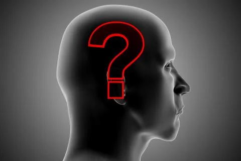Questions and doubts Illustrazione stock