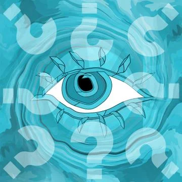 Questions and mind Stock Illustration