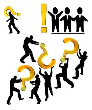 Questions asked Illustrazione stock