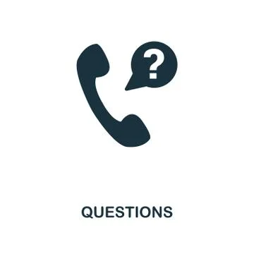 Questions creative icon. Simple element illustration. Questions concept symbol Stock Illustration