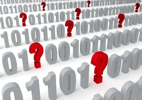 Questions in the data Stock Illustration