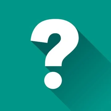 Questions flat design icon Stock Illustration