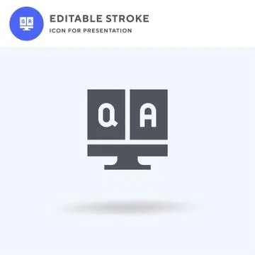 Questions icon vector, filled flat sign, solid pictogram isolated on white, l Illustrazione stock