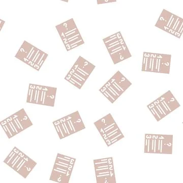 Questions list glyph vector seamless pattern sign Stock Illustration