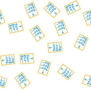 Questions list vector seamless pattern sign Stock Illustration