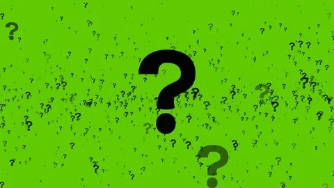 Questions Marks Animated on Green Screen... | Stock Video | Pond5