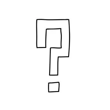 Questions marks. Hand drawn doodle ask sign set. Who Why FAQ symbol Stock Illustration