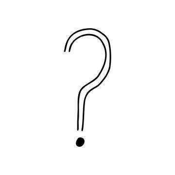 Questions marks. Hand drawn doodle ask sign set. Vector Who Why FAQ symbol Stock Illustration