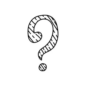 Questions marks. Hand drawn doodle ask sign set. Vector Who Why FAQ symbol Stock-Illustration